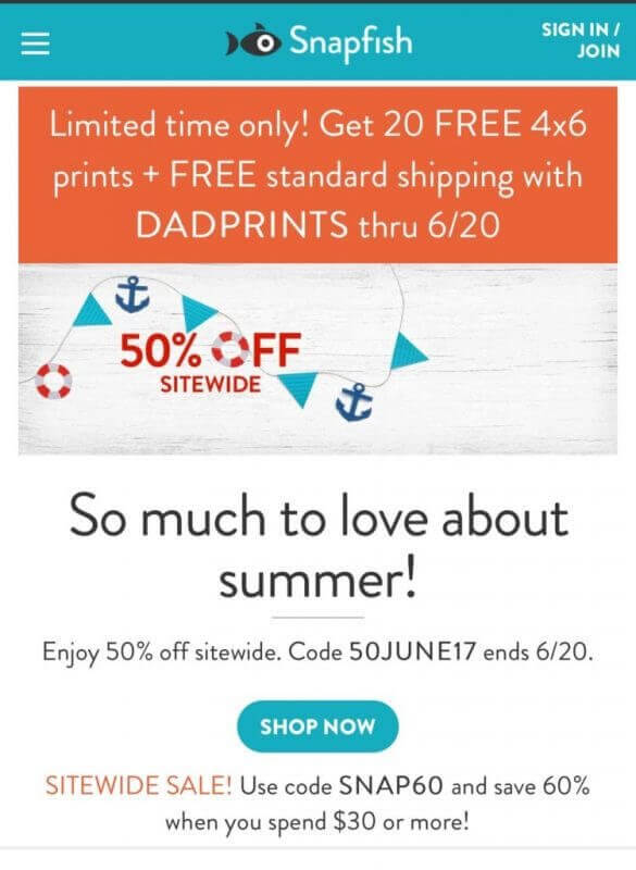 Snapfish Promo
