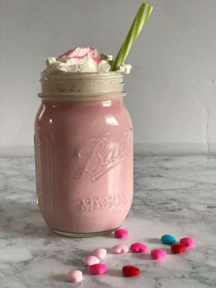 Kid-Friendly 4 ingredient Pink Hot Chocolate Recipe