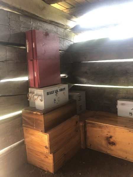 Inside Fort Necessity ammo and necessities