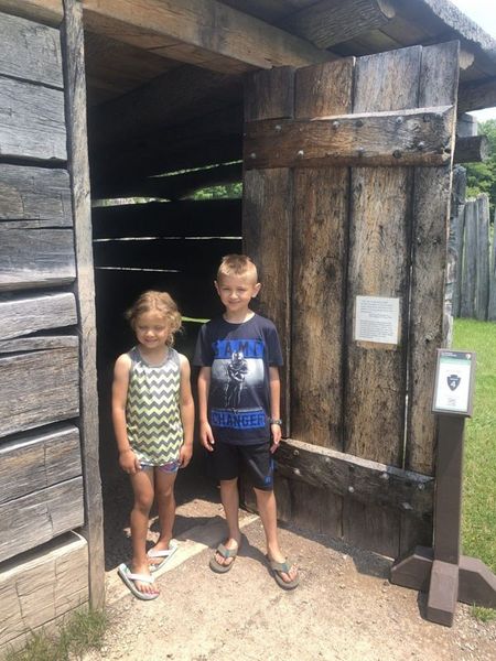 walking inside the fort necessity