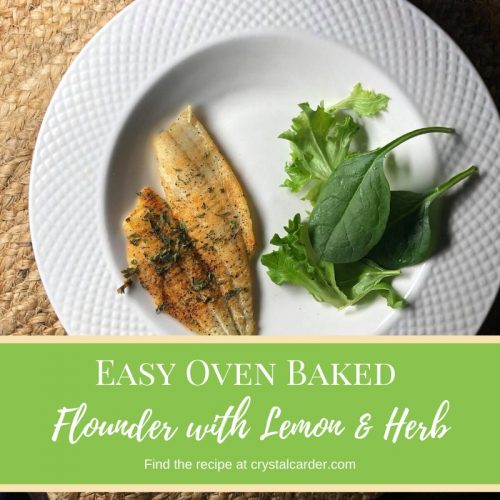 Simple Oven Baked Flounder with Lemon and Herb Recipe