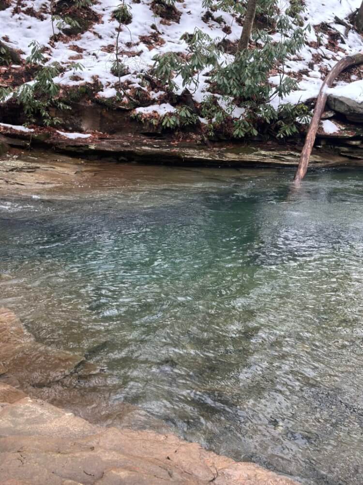 Cole Run Falls in Somerset County Pennsylvania 25 blue hole