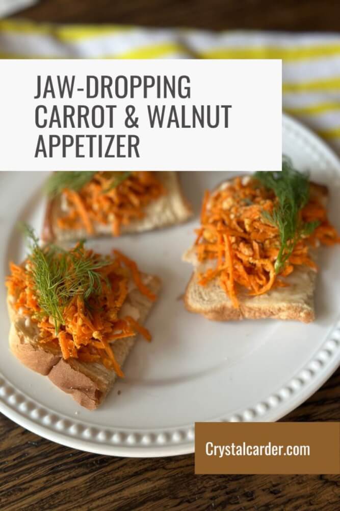 Appetizer Idea, Vegan Carrot & Walnut Sandwiches 1